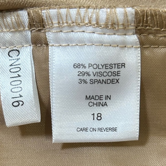 7th Avenue Design Studio- New York & Co Tan Dress Pants. Size 18. #officesiren - Picture 7 of 7